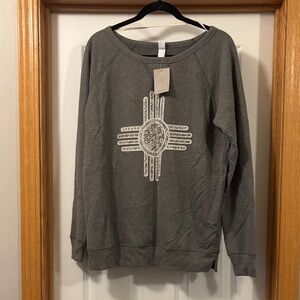 Alternative Gray Sweatshirt with White Design